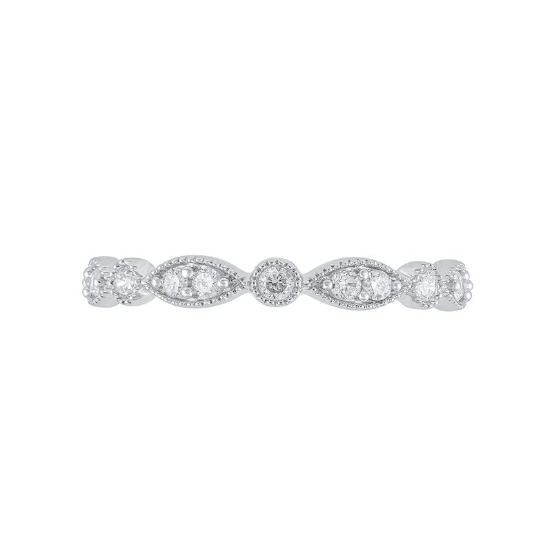 Lab Grown Diamond Wedding Band Sterling Silver 1/4 Carat Women Jewelry