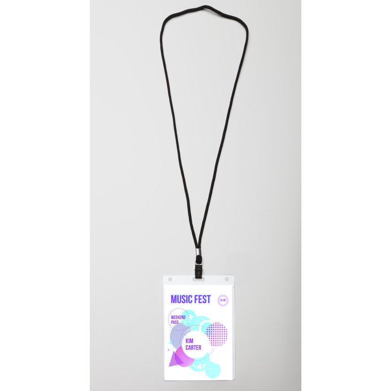 75 Pack Name Badges with Lanyards, 6 x 4.25 Inches, Customizable ID Tags