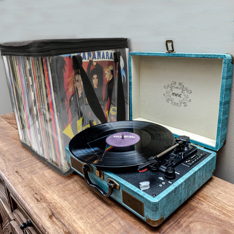 Vinyl Record Storage Cases - Pack of 3, Holds 108 Albums, Clear PVC