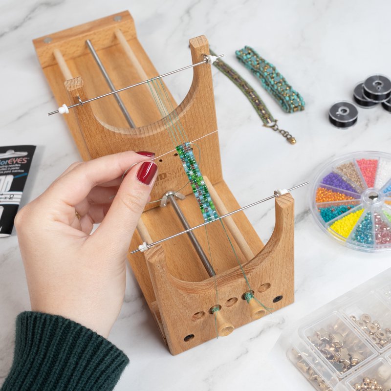 BeadSmith Ricks Bead Loom Kit for Beginners - Jewelry Making Craft Set