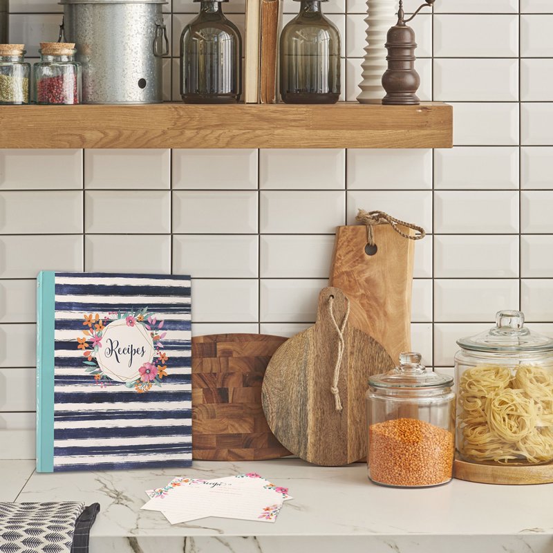 Kitchen Recipe Binder Set with Recipe Cards & Dividers, 8.5 x 10 Inches