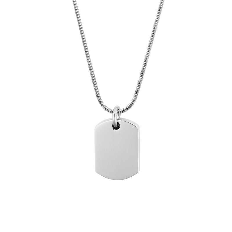 Dog Tag Cremation Necklace for Ashes - Pet Memorial Jewelry with Chain & Funnel Kit