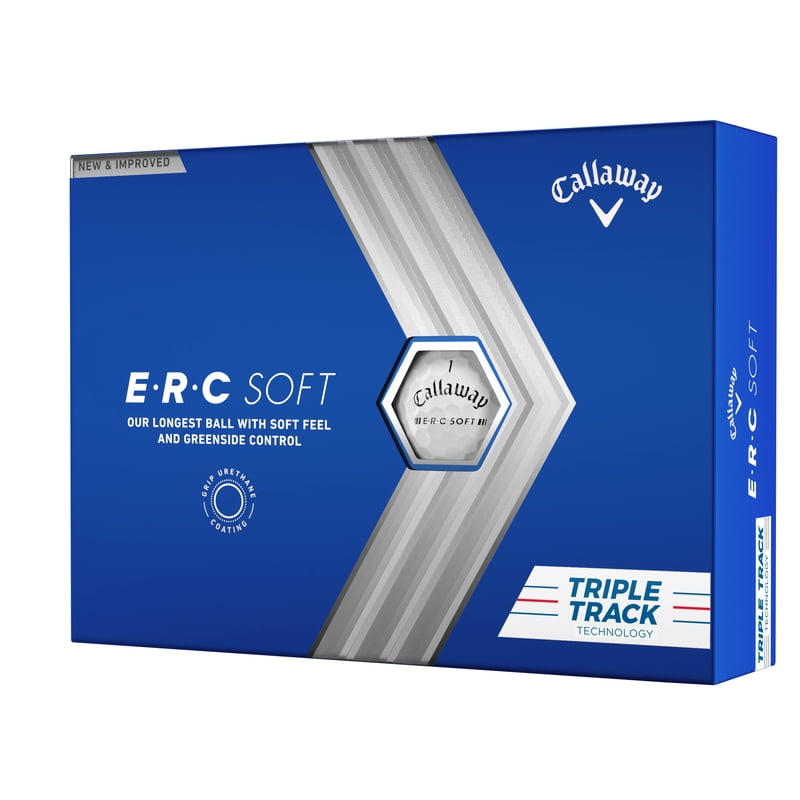 (2 Pack) Callaway ERC Soft Triple Track Golf Balls 12pk White, 2023