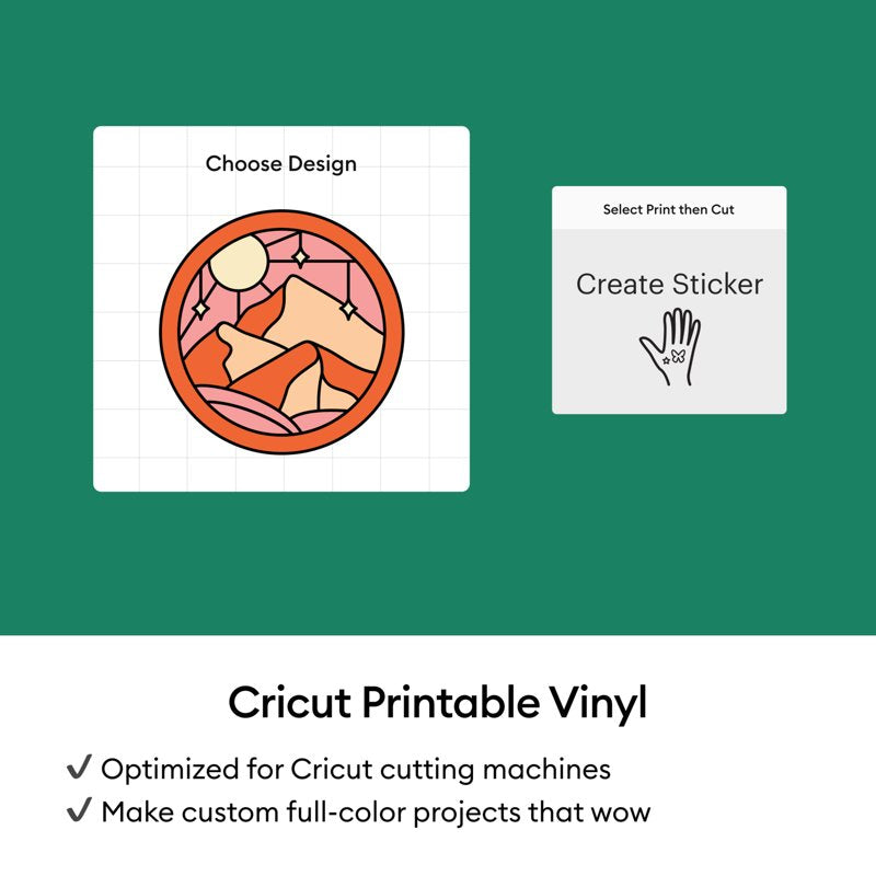 Printable Vinyl Sheets for Inkjet & Cricut - 8.5 x 11, Transparent, 12 Pack
