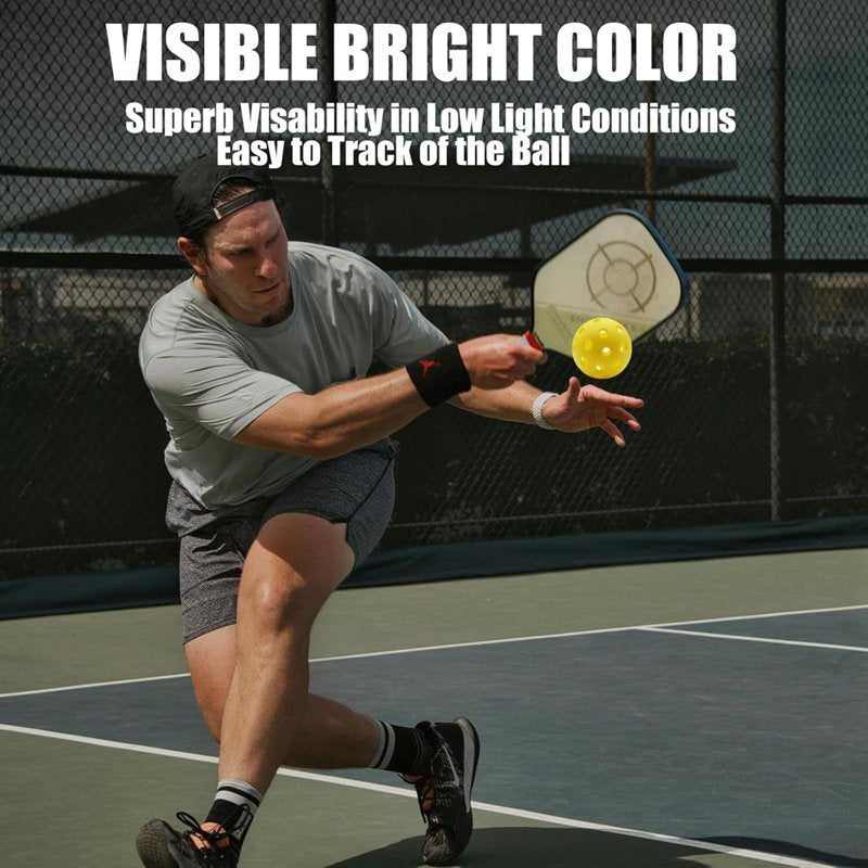 Pickleball Balls 20 Pack USAPA Approved, 40-Hole Indoor/Outdoor Multicolor