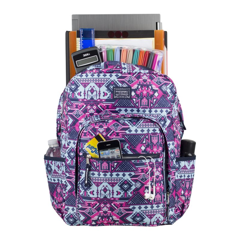 Unisex Fashion Backpack with Oversized Main Compartment and Hydration Pockets