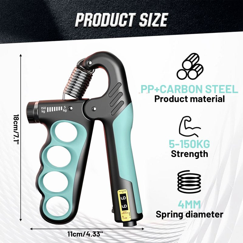 Adjustable Hand Grip Strength Trainer with Counter - Fitness & Recovery