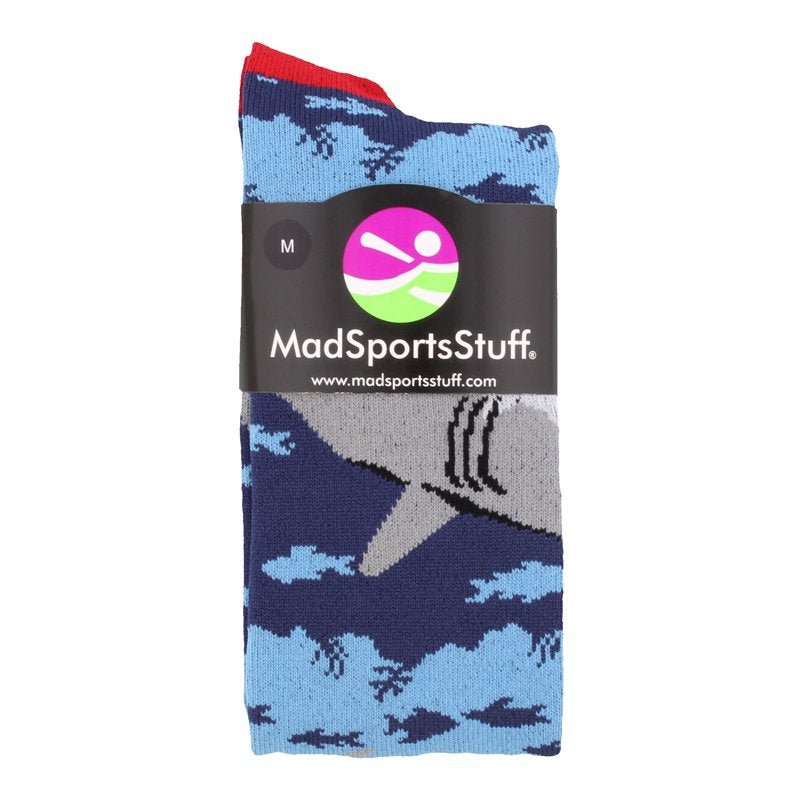 Athletic Over-the-Calf Sharks Socks for Sports & Team Play - Multiple Sizes
