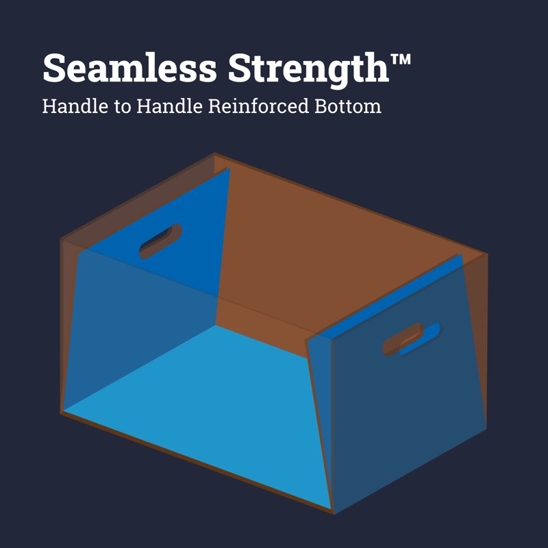 Heavy-Duty Storage File Boxes 12 Pack with Handles - Letter Size