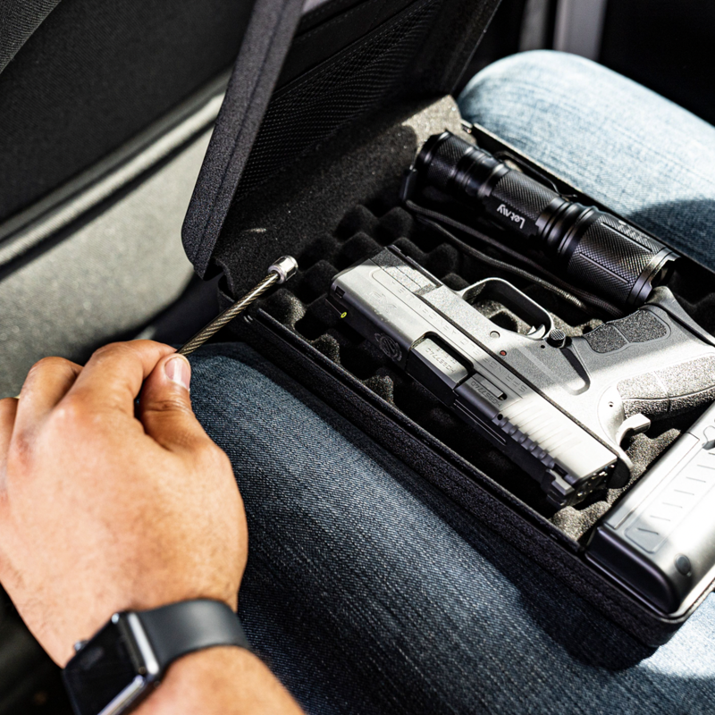 Biometric Compact Safe with Rugged Steel Construction, Backlit Keypad, Mountable, Anti-Theft
