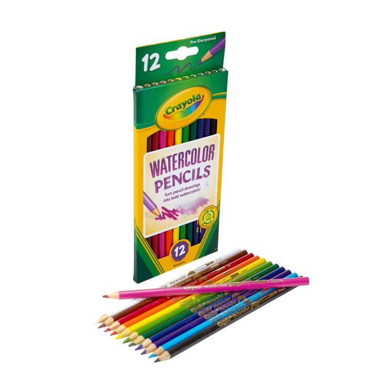 Crayola Watercolor Pencil Set - 12 Vibrant Colors for Art & Crafts
