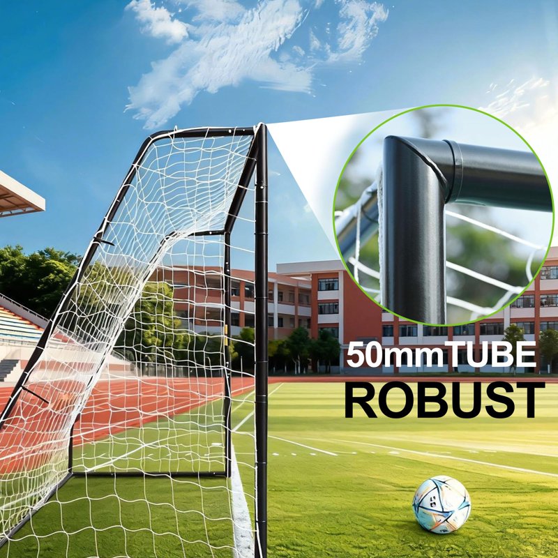 DSstyles 12x6 ft Heavy Duty Soccer Goal with 1.97" galvanized metal frame, weatherproof powder coat