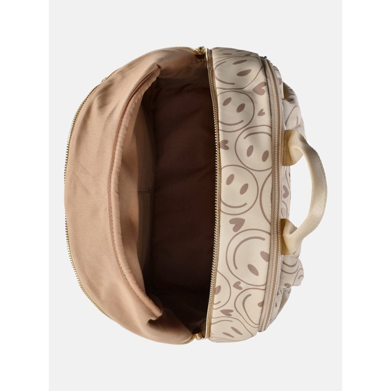 Women's Dome Backpack with Charm Chain Accent - Multi-Color Options