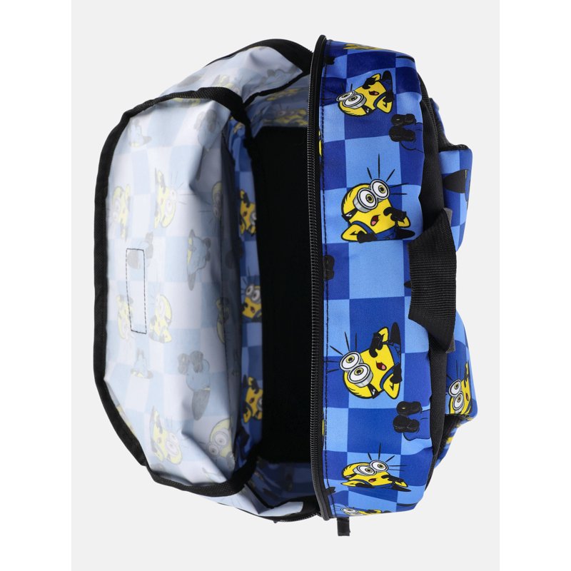 Unisex 17-Inch Allover-Printed Minions Backpack with Pencil Pouch - Blue