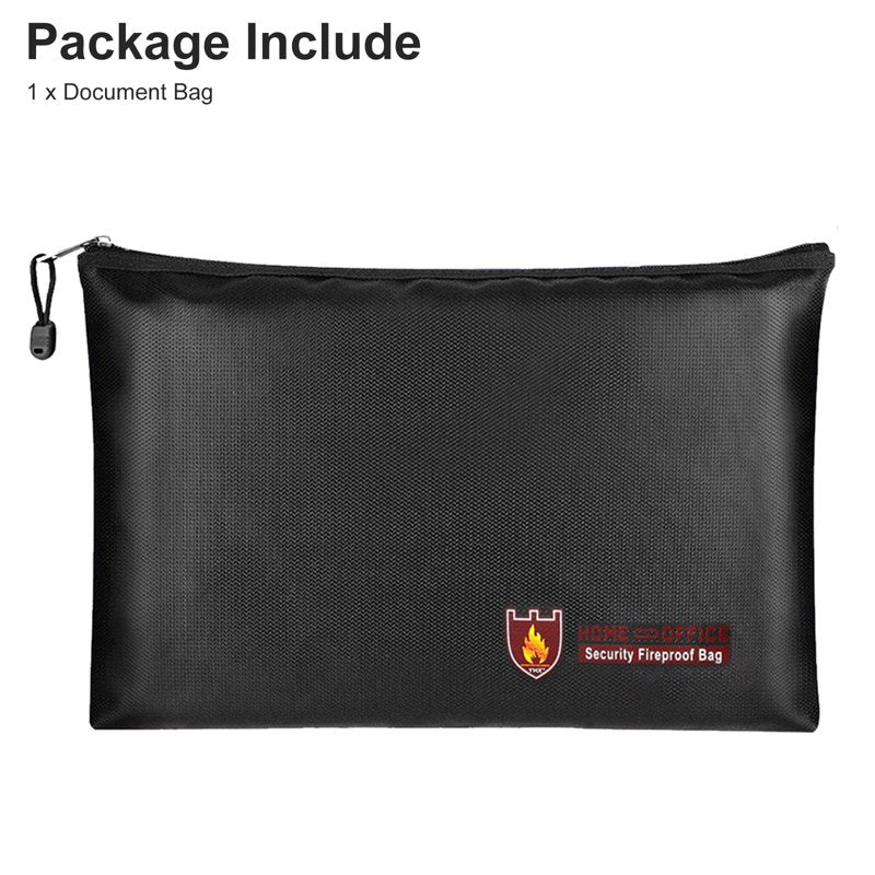 Fireproof Water-Resistant Document & Money Safe Bag - Fire & Water Proof Pouch