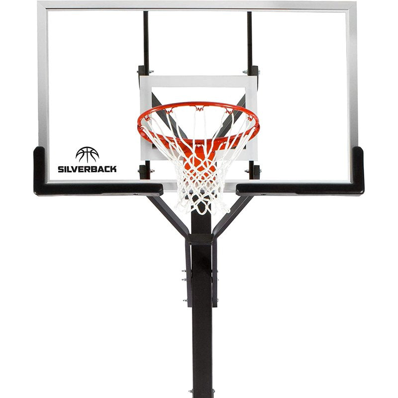 In-Ground Basketball Hoop with Tempered Glass Backboard & Pro-Style Rim