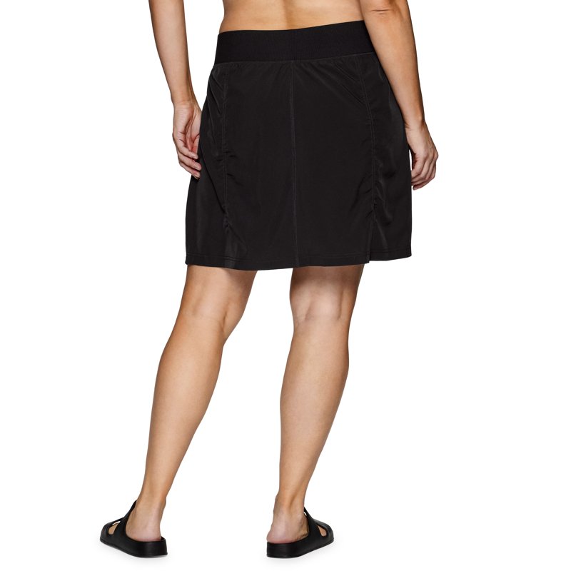 Plus Size Women's Tennis & Golf Skort with Pockets & Ruched Detail – Longer Length
