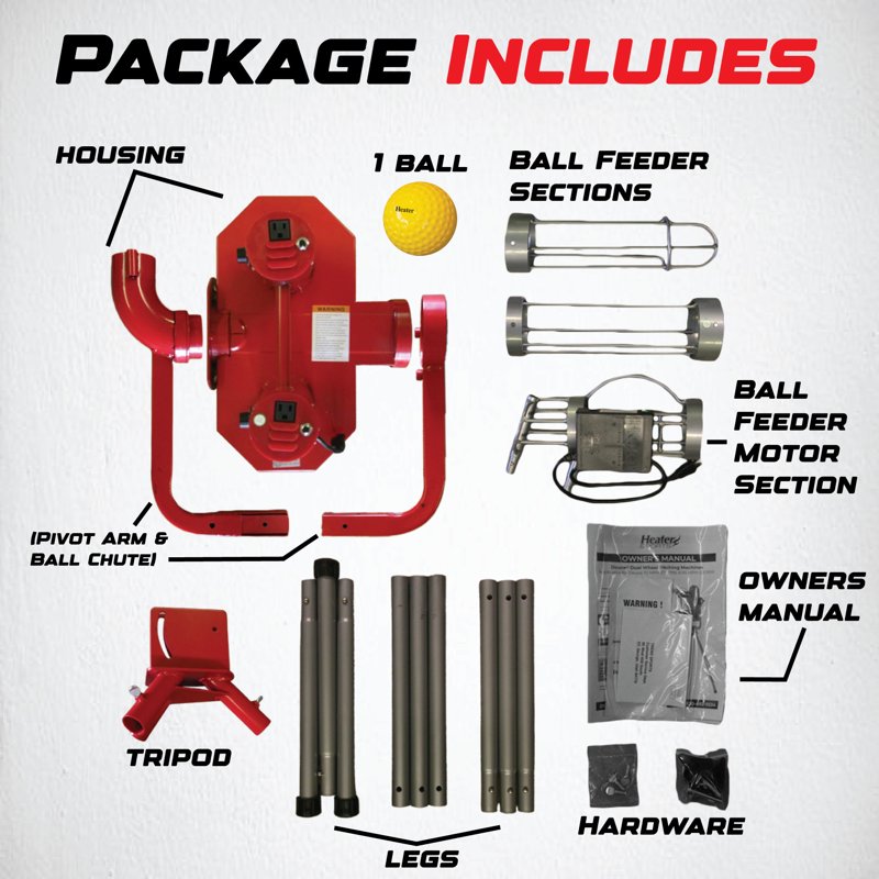 Adjustable Baseball Pitching Machine with Automatic Feeder - Up to 75 MPH