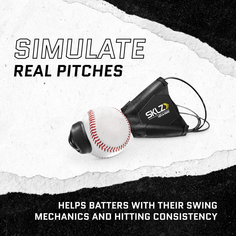 Baseball Swing Trainer with Tethered Ball & Adjustable Height - Practice Aid