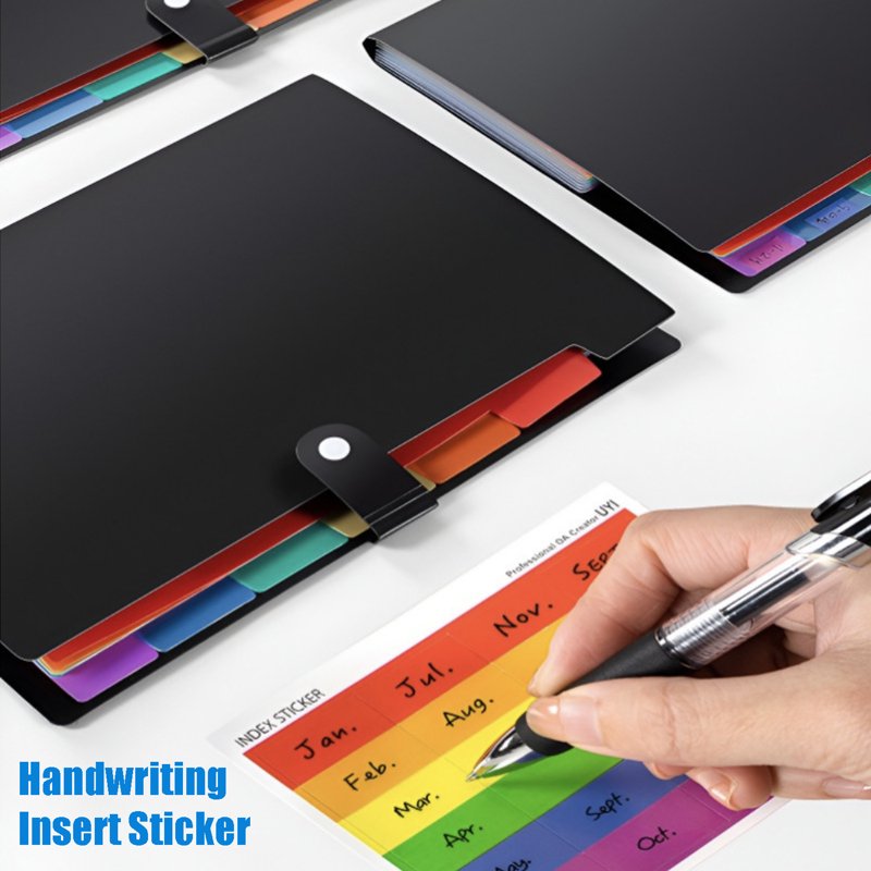 7-Pocket Expanding File Folder Organizer - Pack of 2 for Documents, Office & School Use