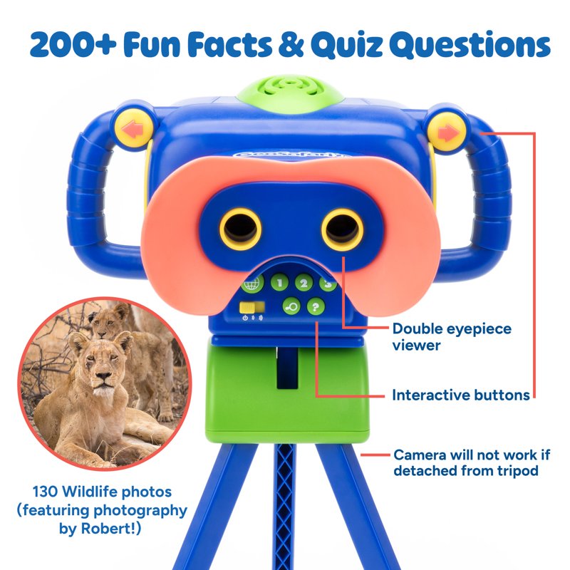 Kids Wildlife Camera Toy with Photos and Fun Facts - Educational Science Gift