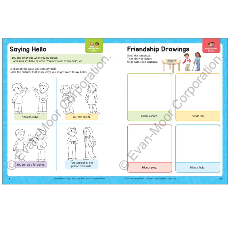 Social Skills Activity Book for Kids - Making Friends and School Readiness