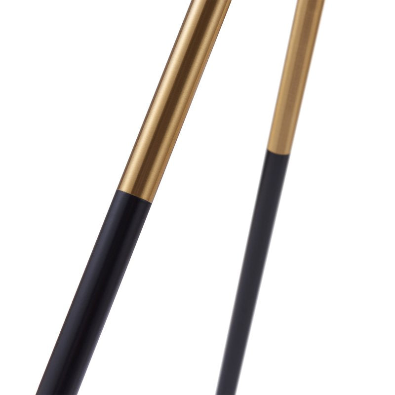 Myra Floor Lamp with Glass Table and USB Charging Port - Gold Black