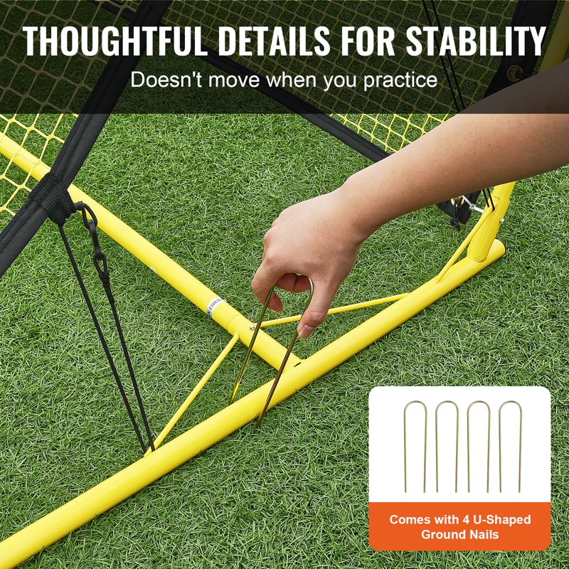 Portable Soccer Rebounder Net 71x40in - 2-in-1 Trainer with Carry Bag