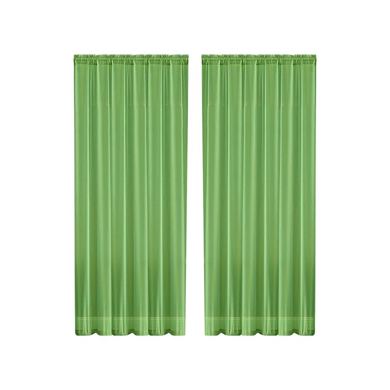 Light Filtering Semi-Sheer Polyester Window Curtain Panel with Rod Pocket