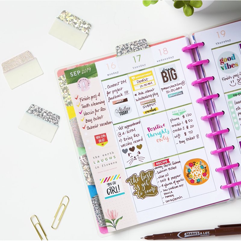 Repositionable Write-On Silver Tab Set - Multi-Use 2x1.5 Inch, 18 Pack