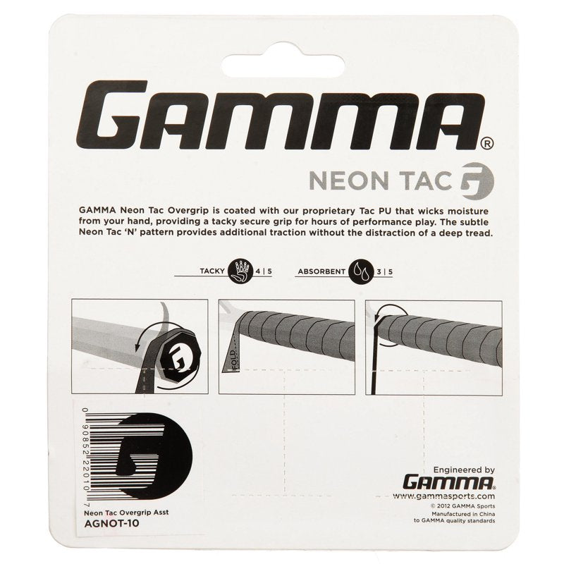 Neon Tennis Racket Overgrip Pack - Moisture-Wicking, 3 Count