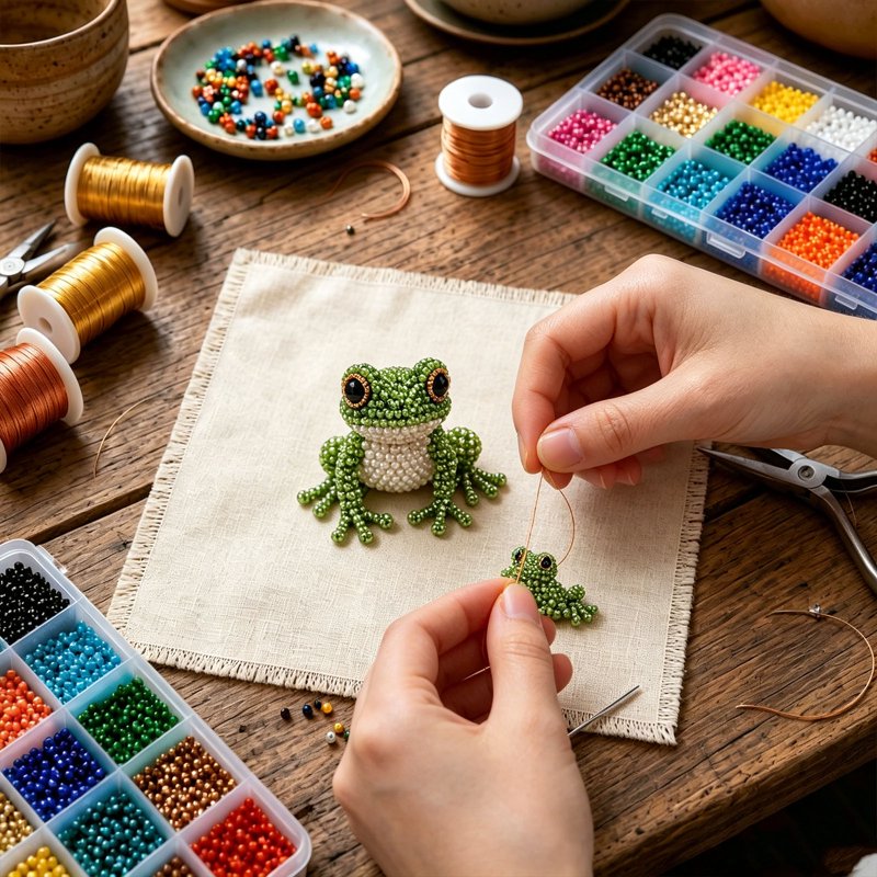 DIY Animal Beading Kit for Kids & Adults - 3D Seed Bead Art Craft Set for Teens and Beginners