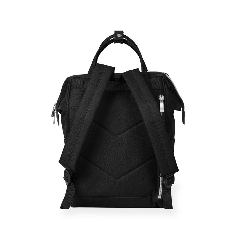 Unisex 13-Inch Mini Backpack Handbag for School Work Travel Black