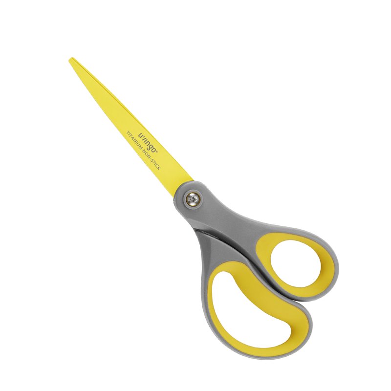 72 8" Office Scissors, Titanium Non-Stick Blades, Yellow Handles - 2 Pack