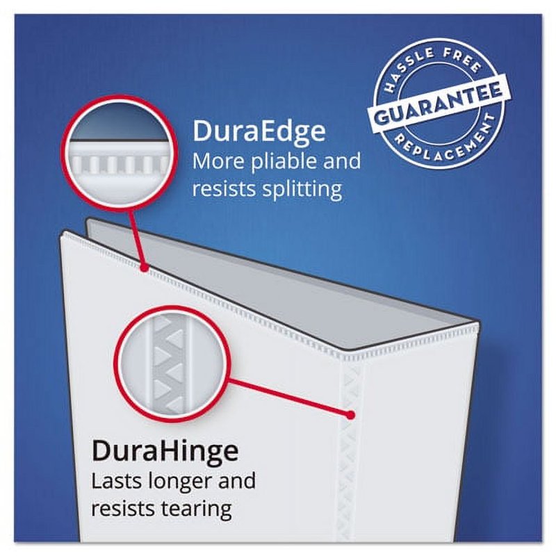 Heavy-Duty Non-View Ring Binder with Locking EZD Rings, Spine Label & Thumb Notch - Bundle of 2