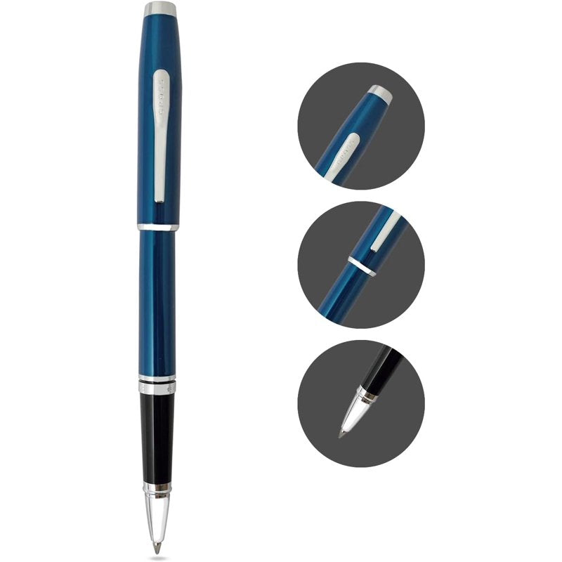 Cross Coventry Blue Lacquer Rollerball Pen - Elegant Writing Instrument