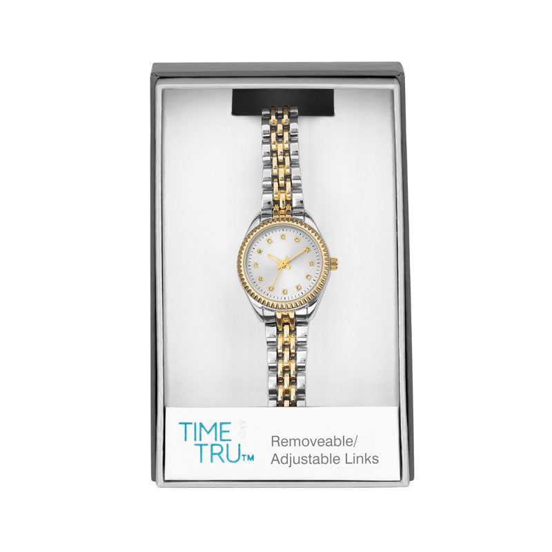 Women's Two-Tone Metal Bracelet Watch - Elegant Analog Timepiece