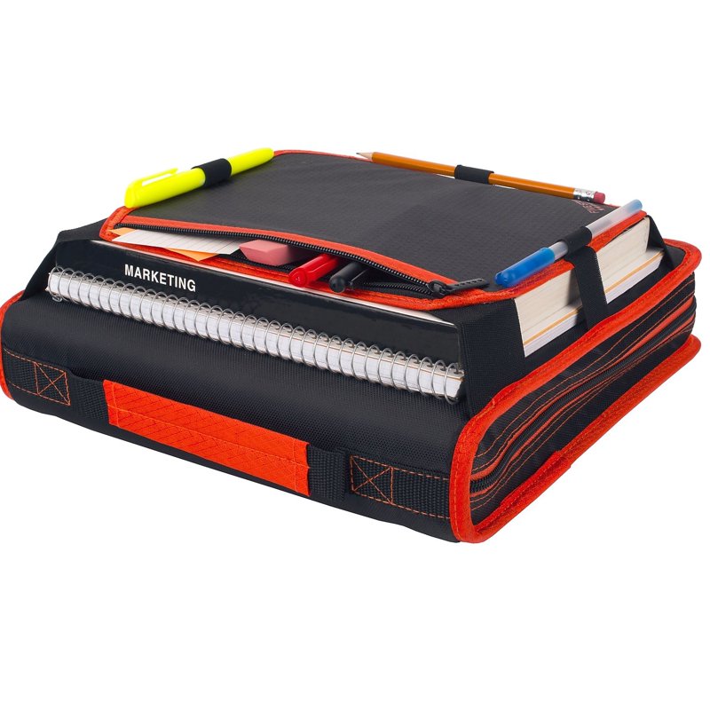 3-Ring Zipper Binder with Expansion Panel, 2-Inch Capacity, Assorted Colors