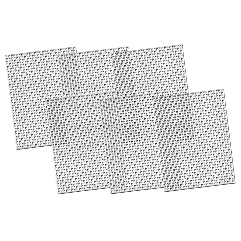 Plastic Canvas Sheets Pack of 6 - 7 Count Clear Crafting Canvas for Cross-Stitch & Embroidery