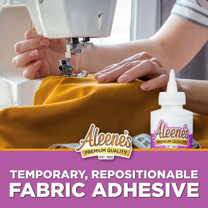 No-Sew Temporary Fabric Glue - Washable Adhesive for Sewing & Crafting