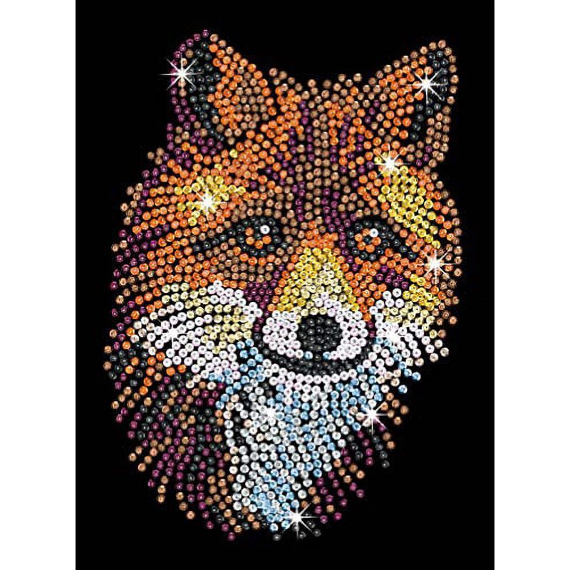 Sequin Art Kit - Sparkling Fox Wall Art Craft for Kids & Adults