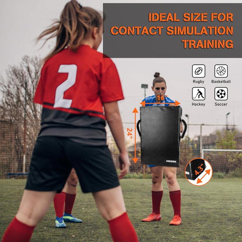 Football Blocking Pad Training Equipment 24x16 Kick Shield with Handles