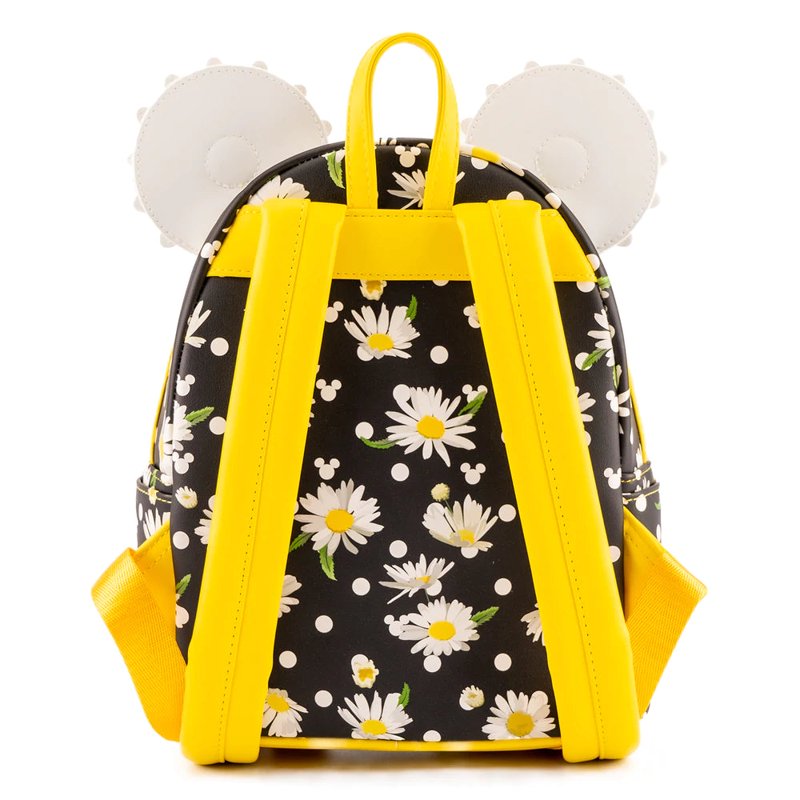 Kids Mini Backpack - Minnie Mouse Daisies, Vegan Leather, Adjustable Straps
