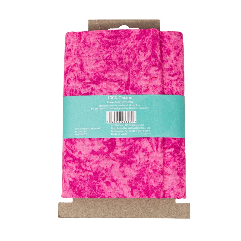 Cotton Quilt Fabric Batik Magenta 44 Inch Wide - 1 Yard Cut for Sewing & Crafts