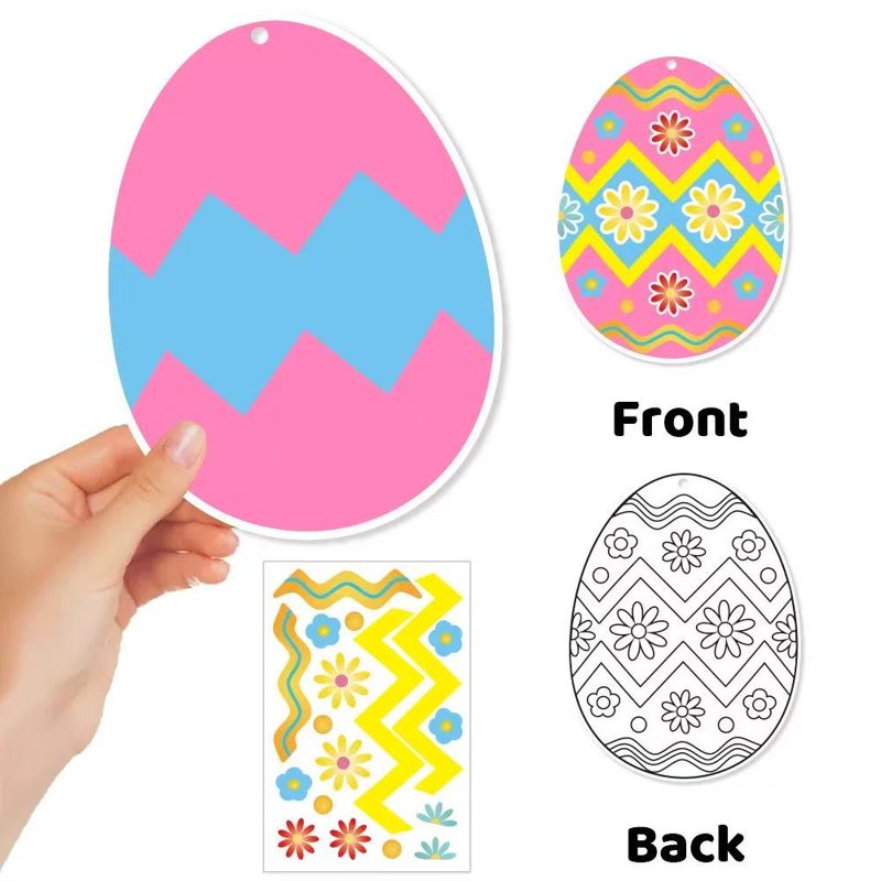 120-Piece Easter Craft Kit for Kids - Decorations, Cards & Ribbons