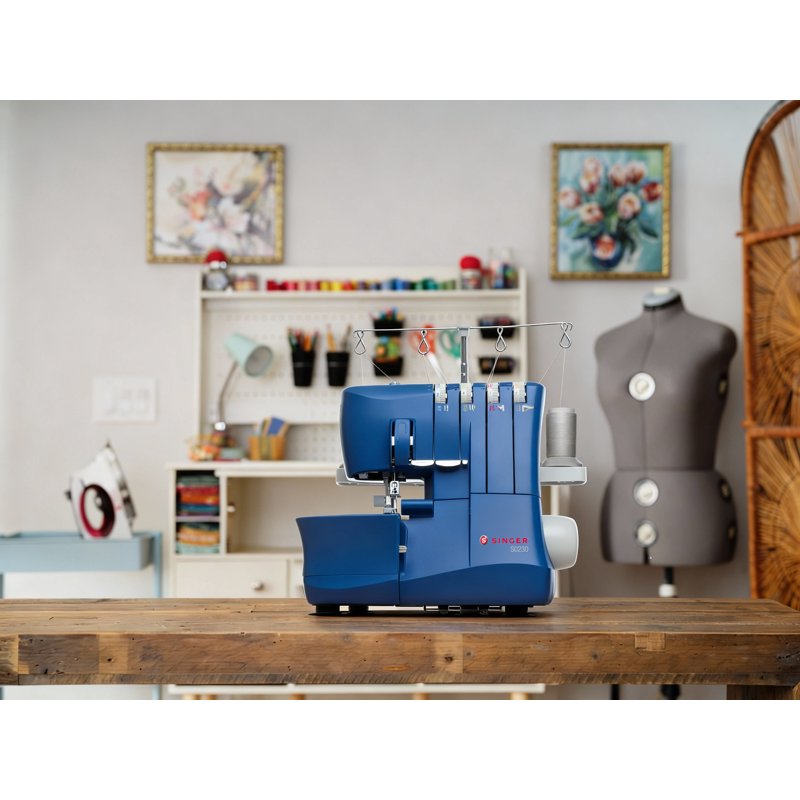 SINGER Mechanical Serger Sewing Machine - 1300 Stitches/Min, 2-4 Thread Options, Differential Feed, Free Arm