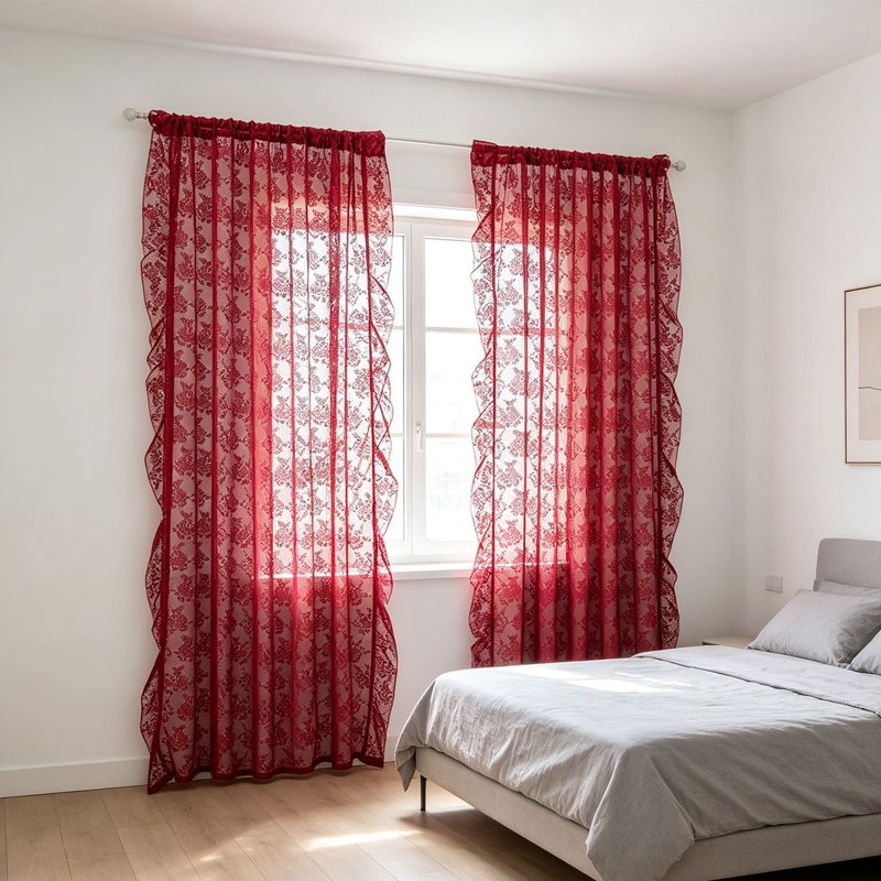 Semi-Sheer Light-Filtering Curtains for Living Room & Bedroom, 78 Inch Length