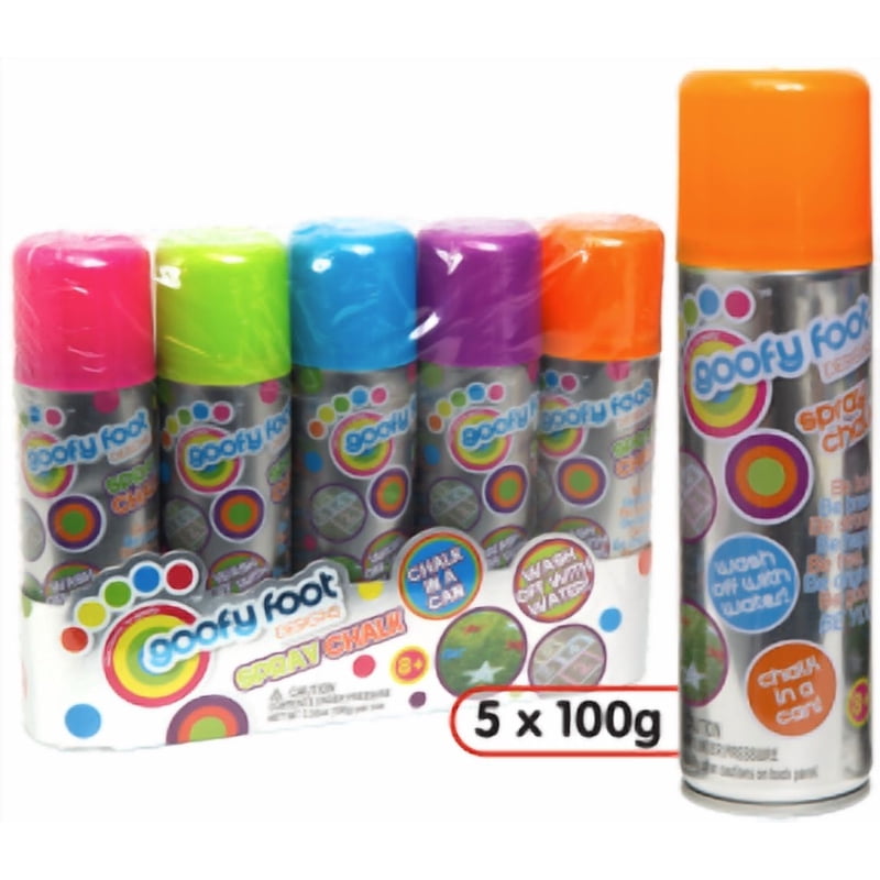 5 Pack Washable Sidewalk Chalk Spray for Outdoor Art - Vibrant Colors