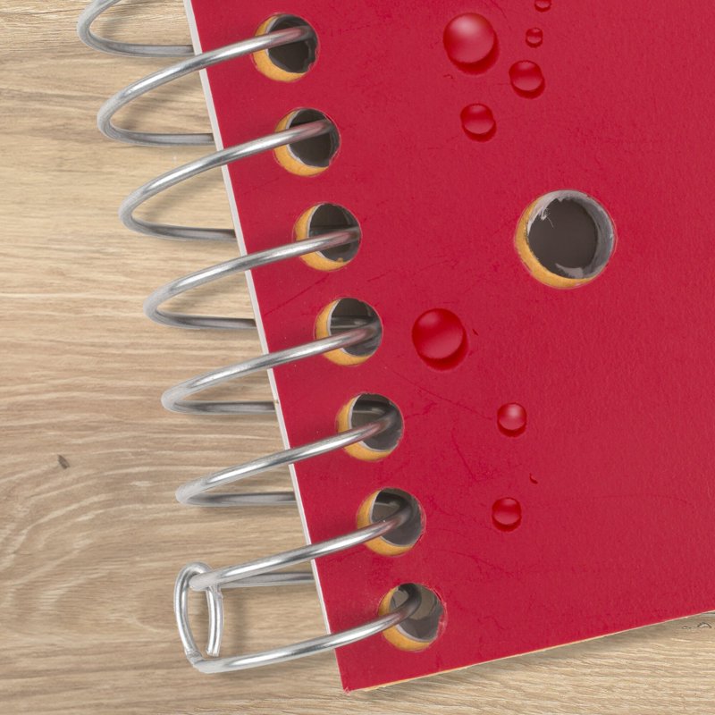 5 Subject Spiral Notebook with Study App, Wide Ruled, 8x10.5 Inches, Fire Red