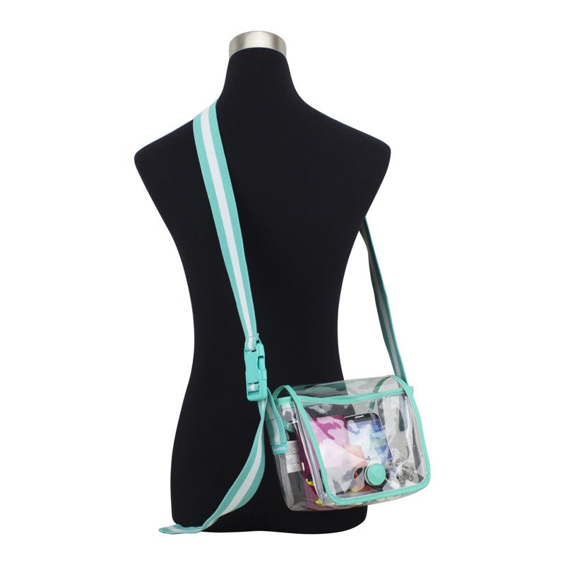 Clear Stadium Cross Body Bag - Lightweight, Adjustable Security Purse